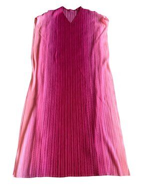 Beulah Style Pink Ombre Midi Dress Shift Oversized Flowy Party One Size Women's
